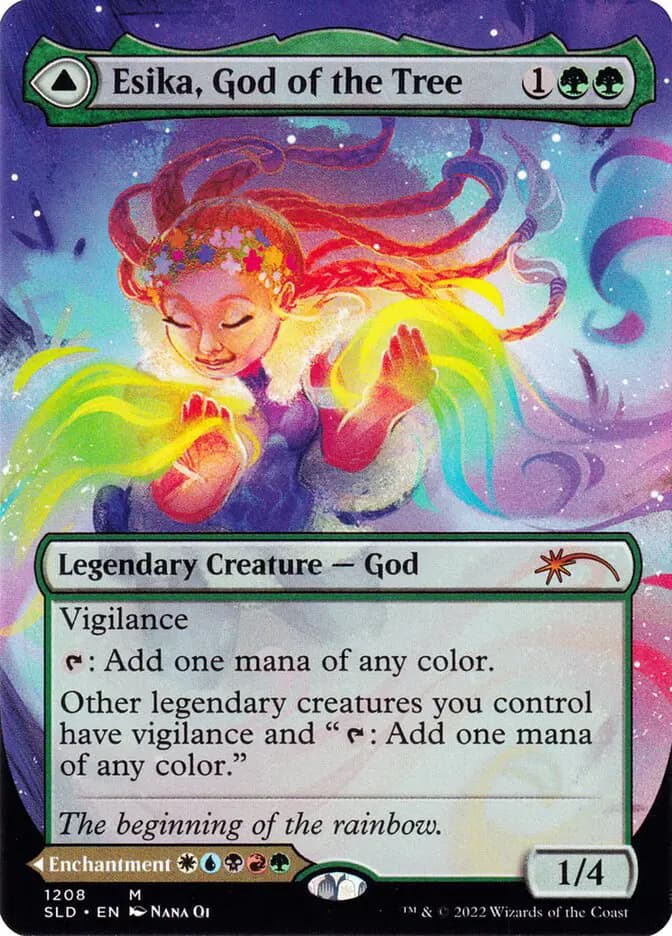 Card image of Esika, God of the Tree / The Prismatic Bridge