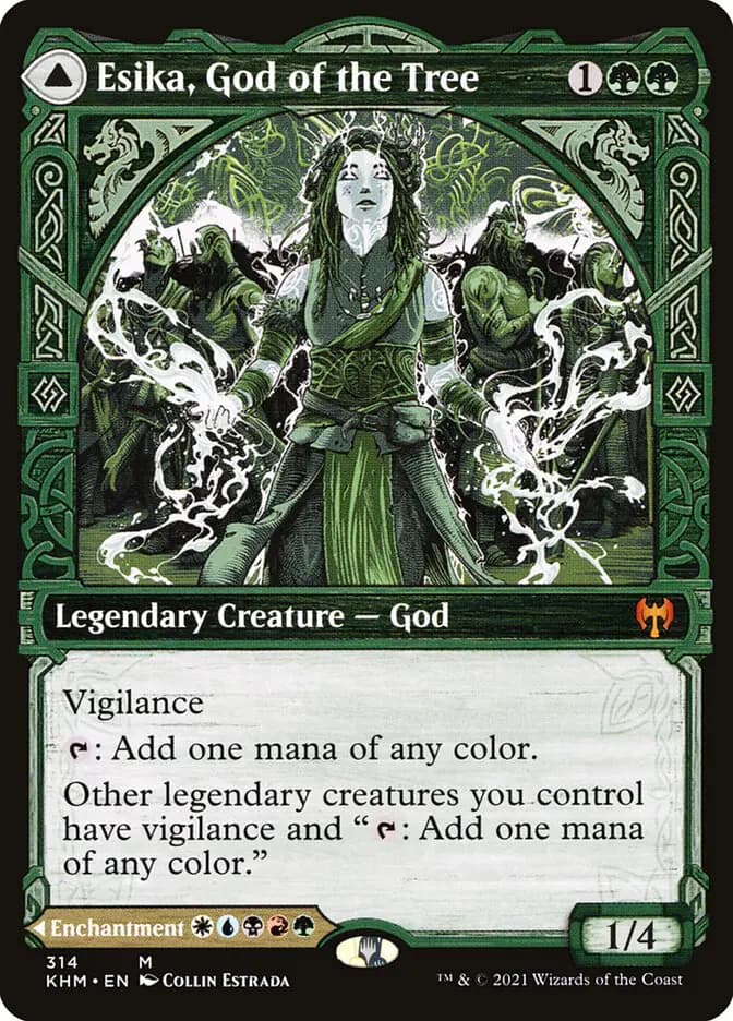 Card image of Esika, God of the Tree / The Prismatic Bridge