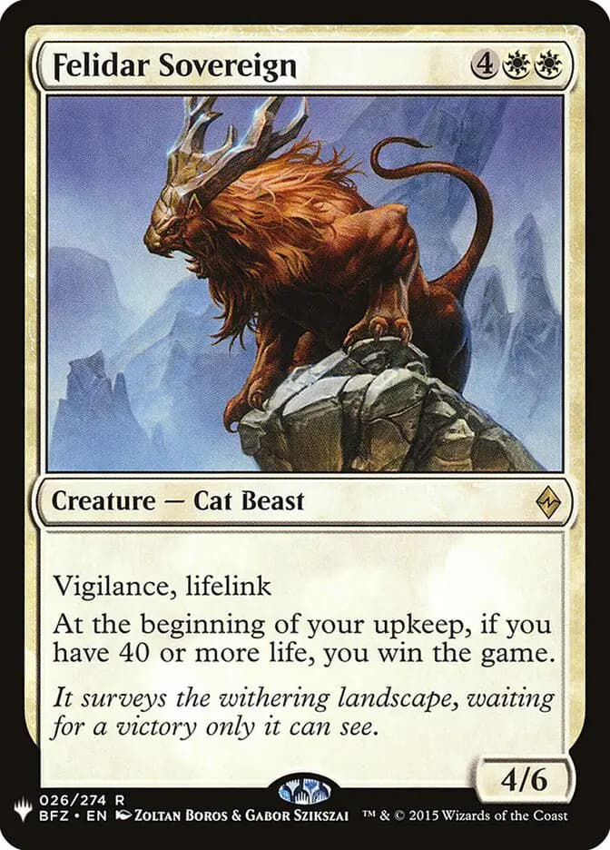 Card image of Felidar Sovereign