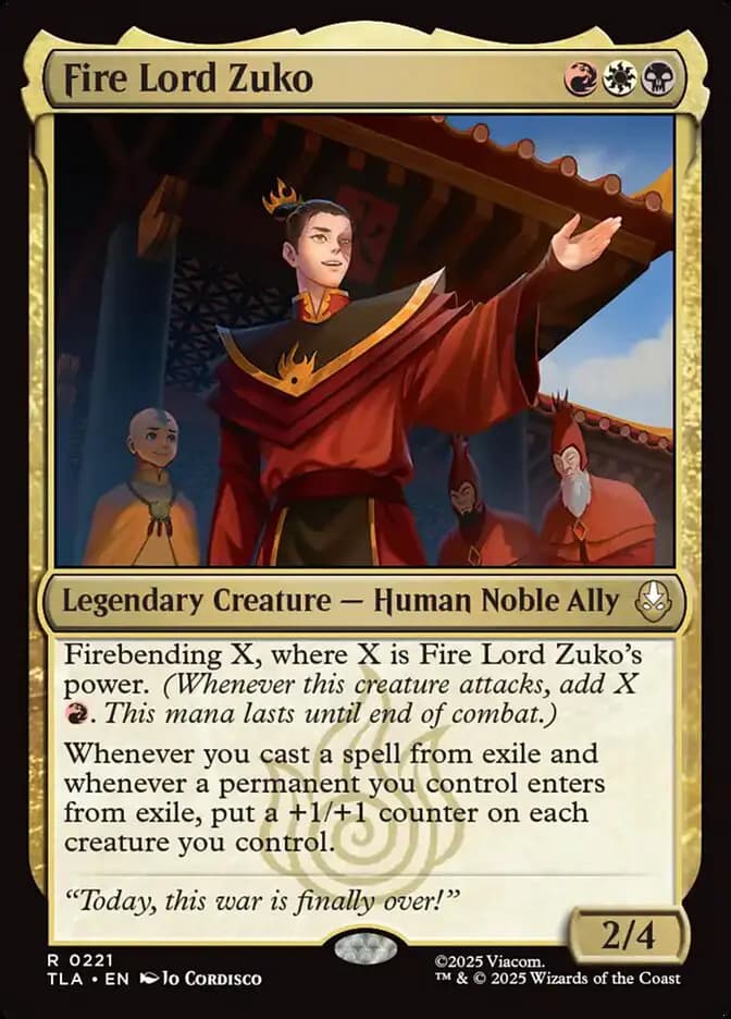 Card image of Fire Lord Zuko