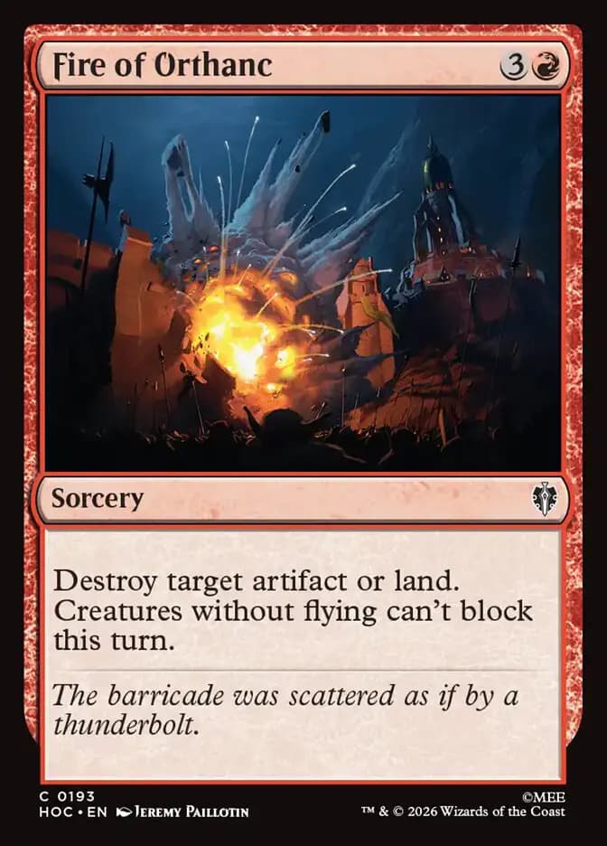 Card image of Fire of Orthanc