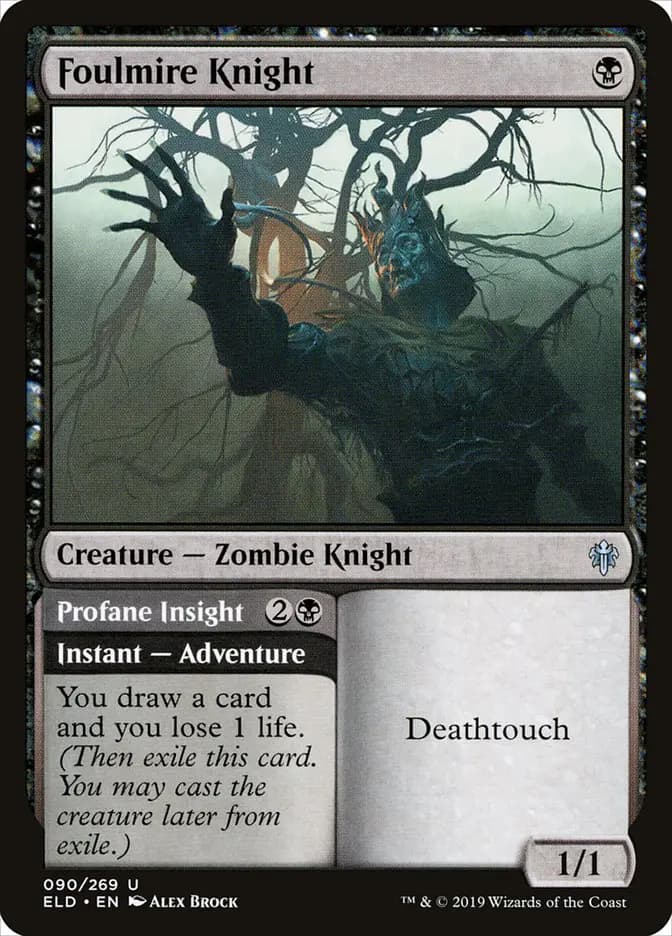 Card image of Foulmire Knight / Profane Insight