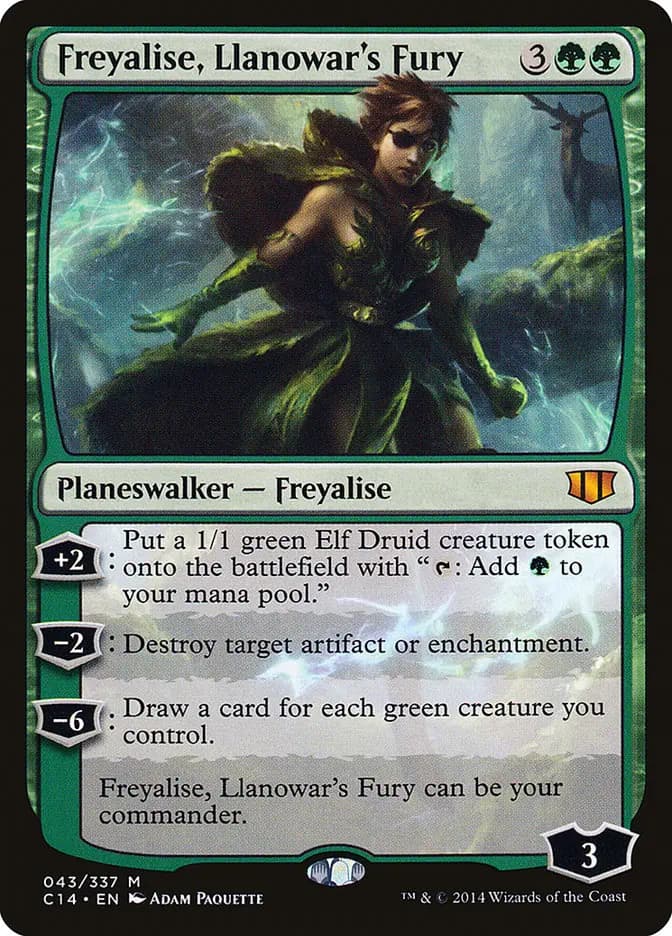 Card image of Freyalise, Llanowar's Fury
