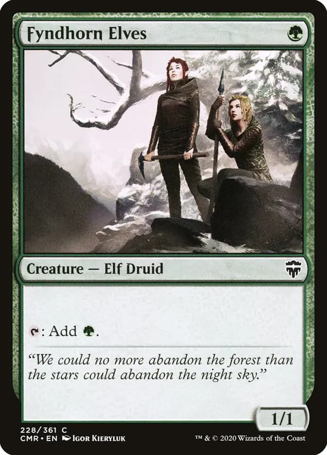 Card image of Fyndhorn Elves