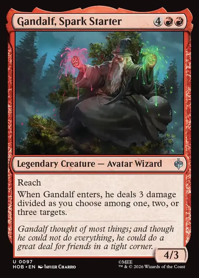 Card image of Gandalf, Spark Starter