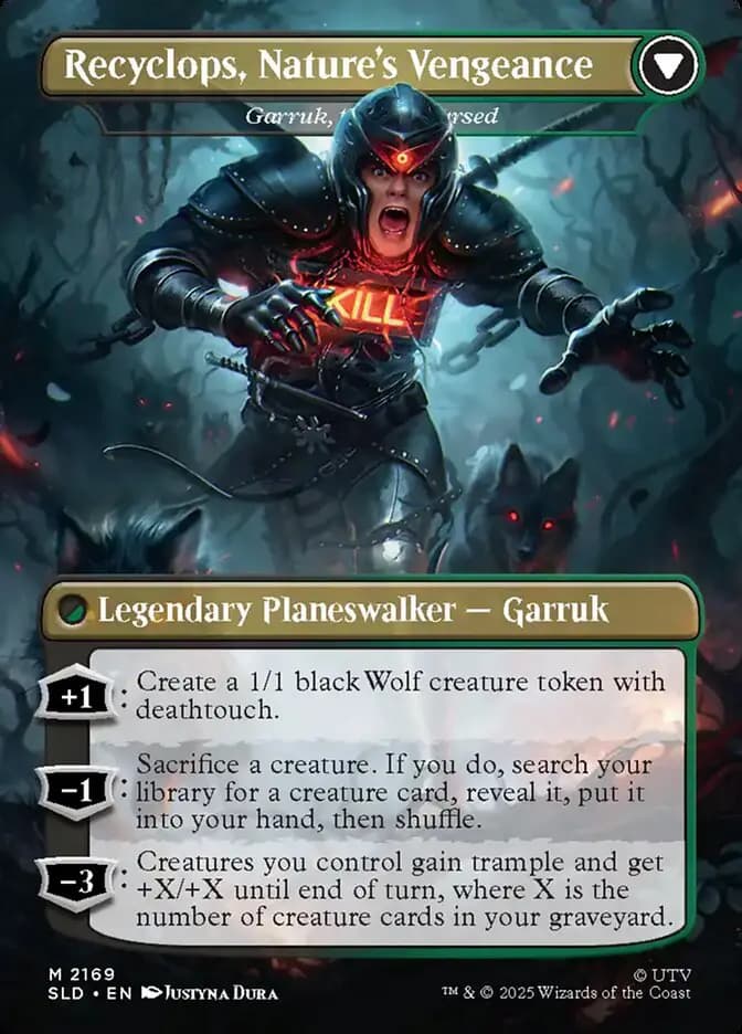 Card image of Garruk Relentless / Garruk, the Veil-Cursed