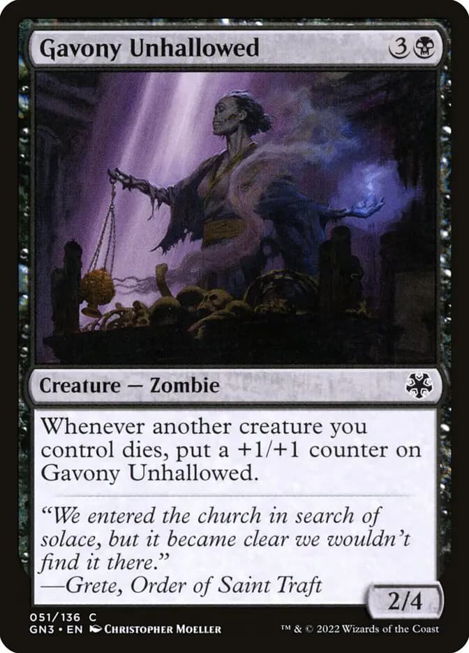 Card image of Gavony Unhallowed