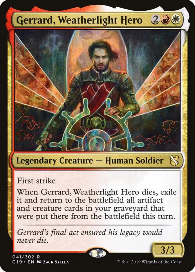 Card image of Gerrard, Weatherlight Hero