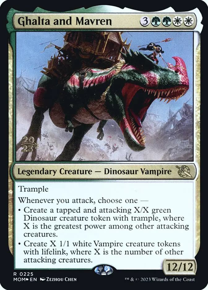 Card image of Ghalta and Mavren