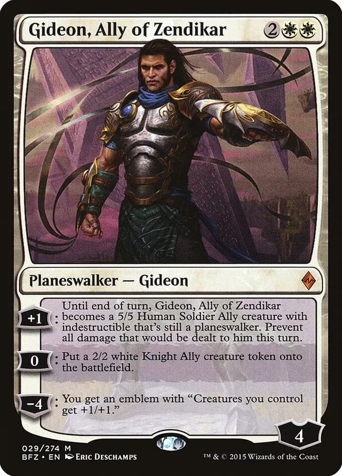 Card image of Gideon, Ally of Zendikar