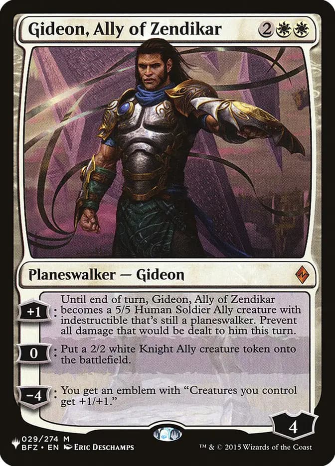 Card image of Gideon, Ally of Zendikar