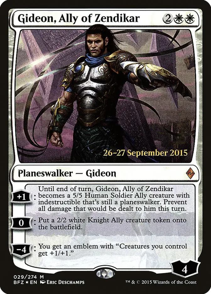 Card image of Gideon, Ally of Zendikar