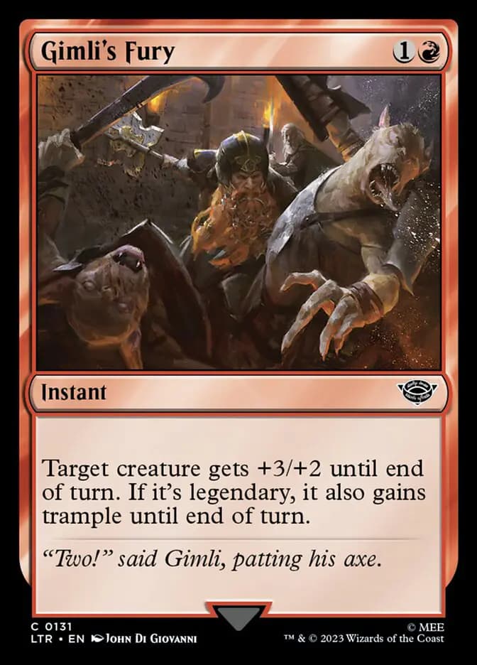 Card image of Gimli's Fury