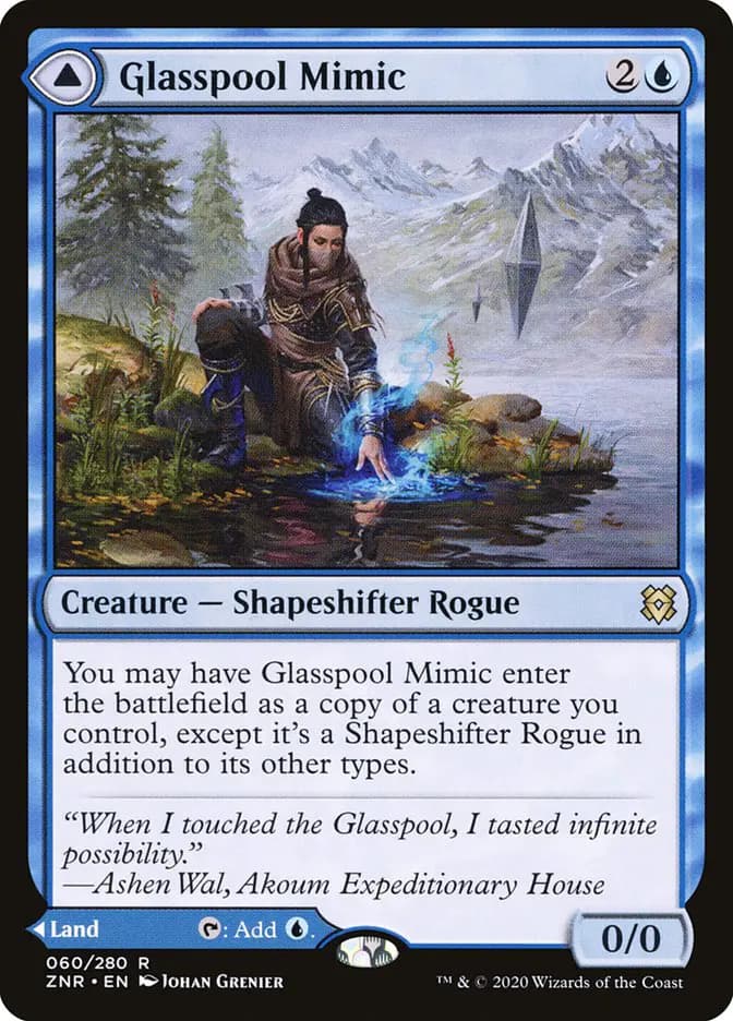 Card image of Glasspool Mimic / Glasspool Shore