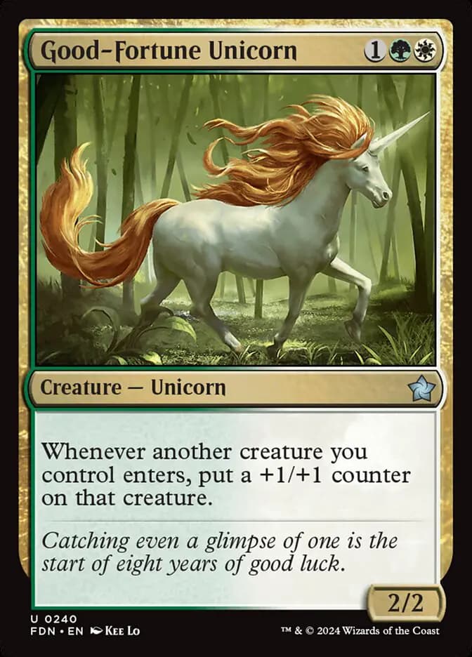 Card image of Good-Fortune Unicorn