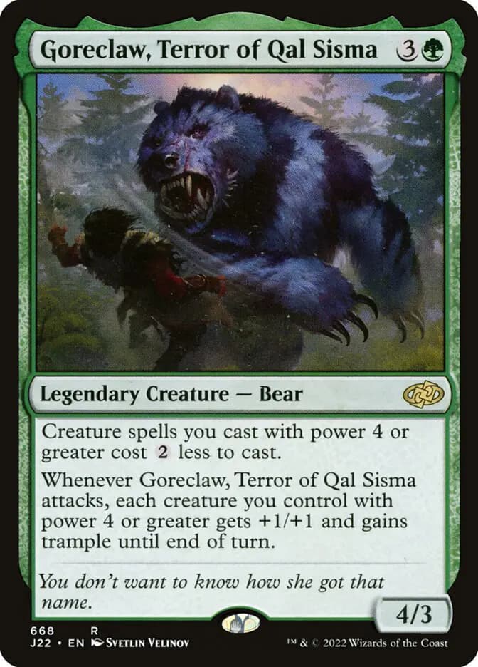 Card image of Goreclaw, Terror of Qal Sisma