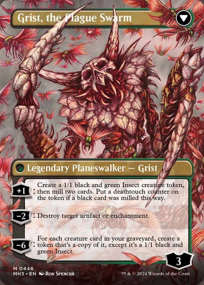 Card image of Grist, Voracious Larva / Grist, the Plague Swarm