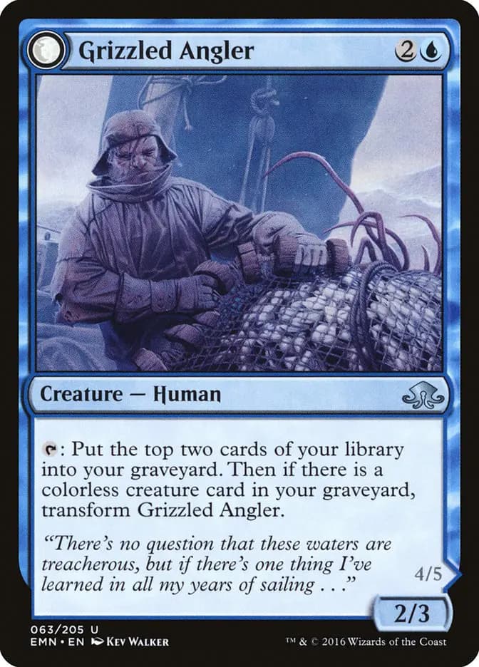 Card image of Grizzled Angler / Grisly Anglerfish