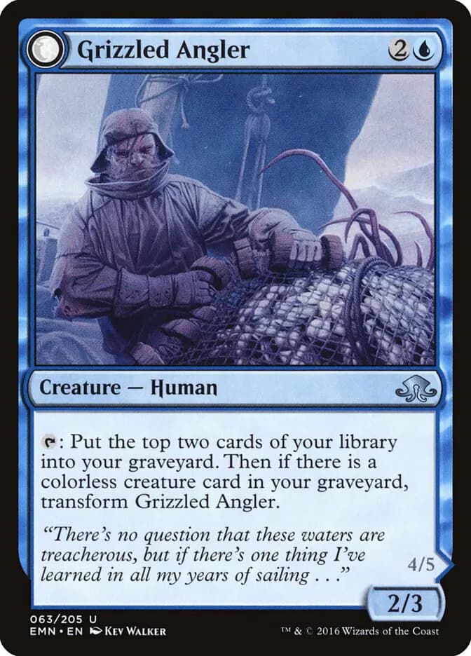 Card image of Grizzled Angler / Grisly Anglerfish