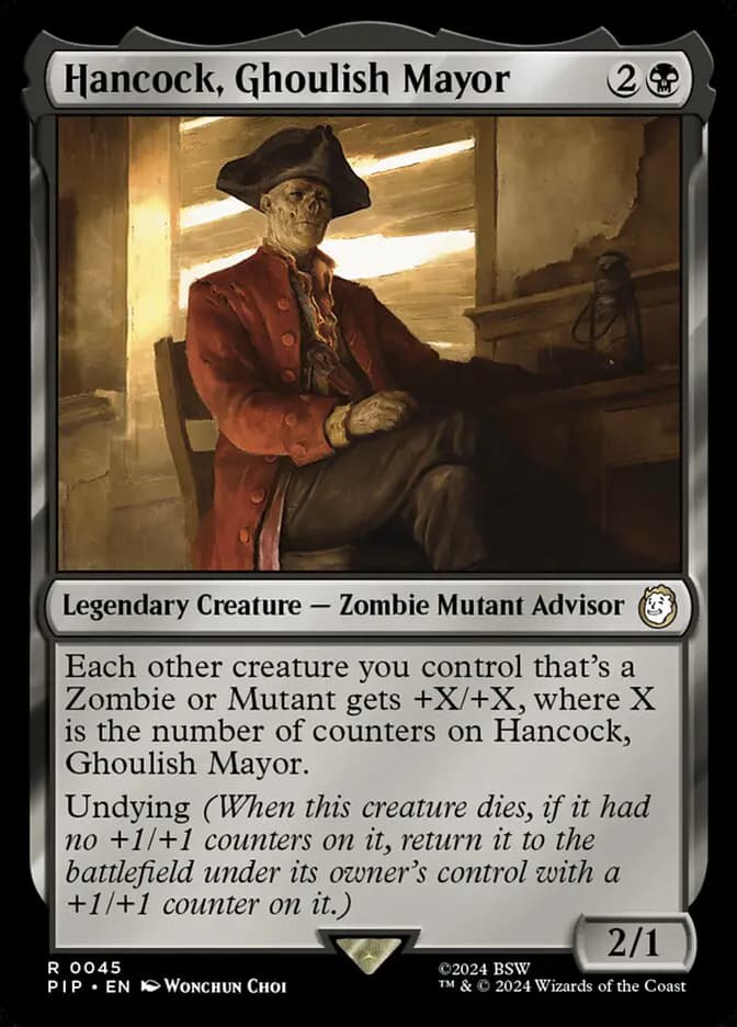 Card image of Hancock, Ghoulish Mayor