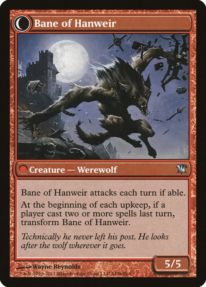 Card image of Hanweir Watchkeep / Bane of Hanweir