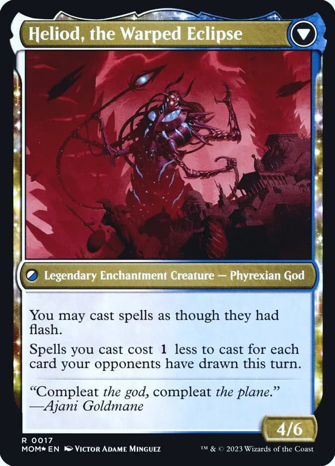 Card image of Heliod, the Radiant Dawn / Heliod, the Warped Eclipse