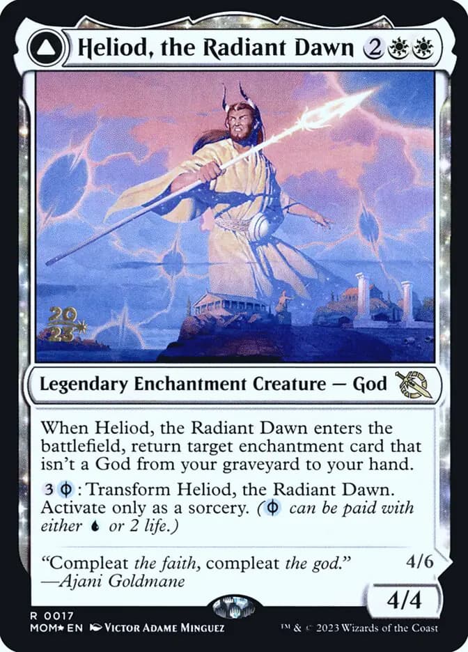 Card image of Heliod, the Radiant Dawn / Heliod, the Warped Eclipse