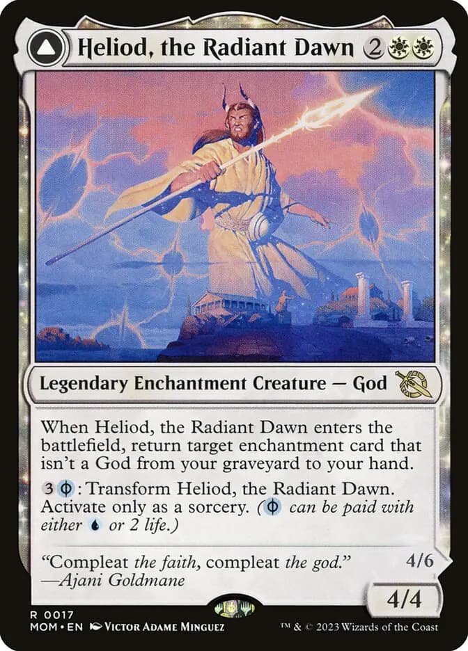 Card image of Heliod, the Radiant Dawn / Heliod, the Warped Eclipse