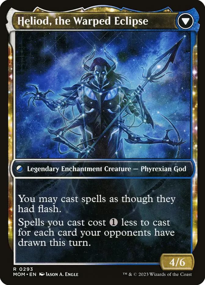 Card image of Heliod, the Radiant Dawn / Heliod, the Warped Eclipse