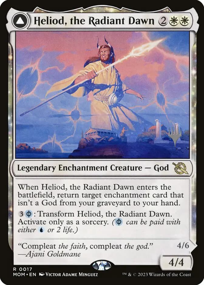 Card image of Heliod, the Radiant Dawn / Heliod, the Warped Eclipse