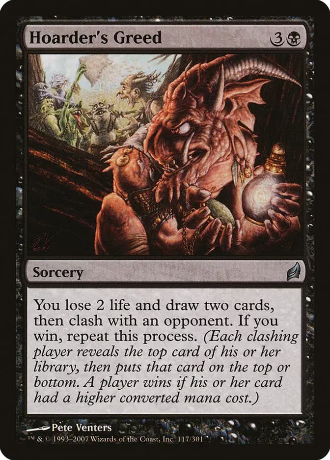 Card image of Hoarder's Greed