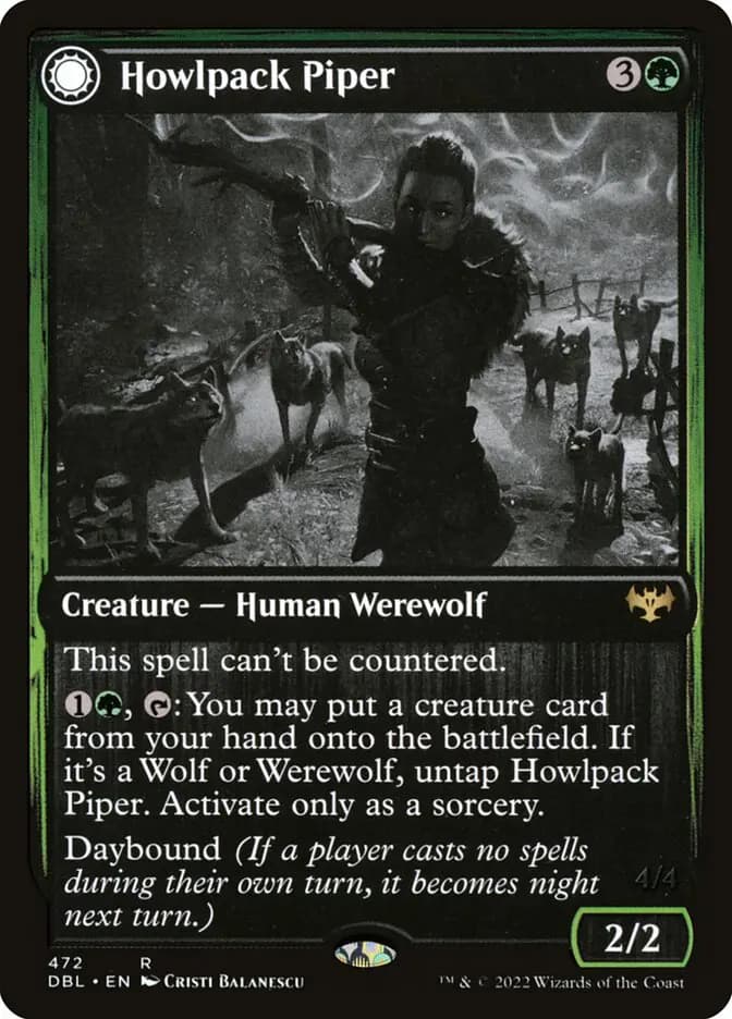 Card image of Howlpack Piper / Wildsong Howler