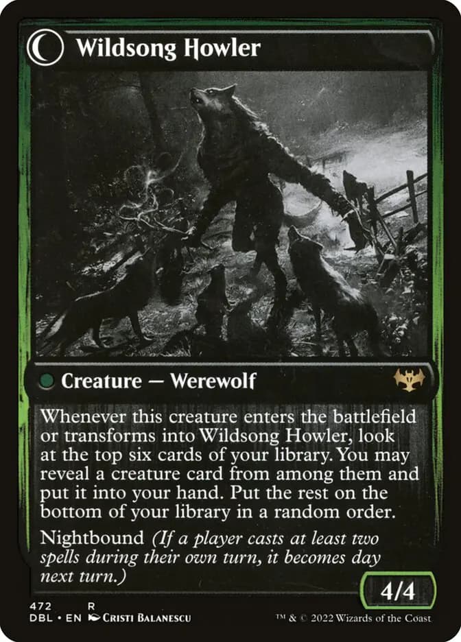 Card image of Howlpack Piper / Wildsong Howler