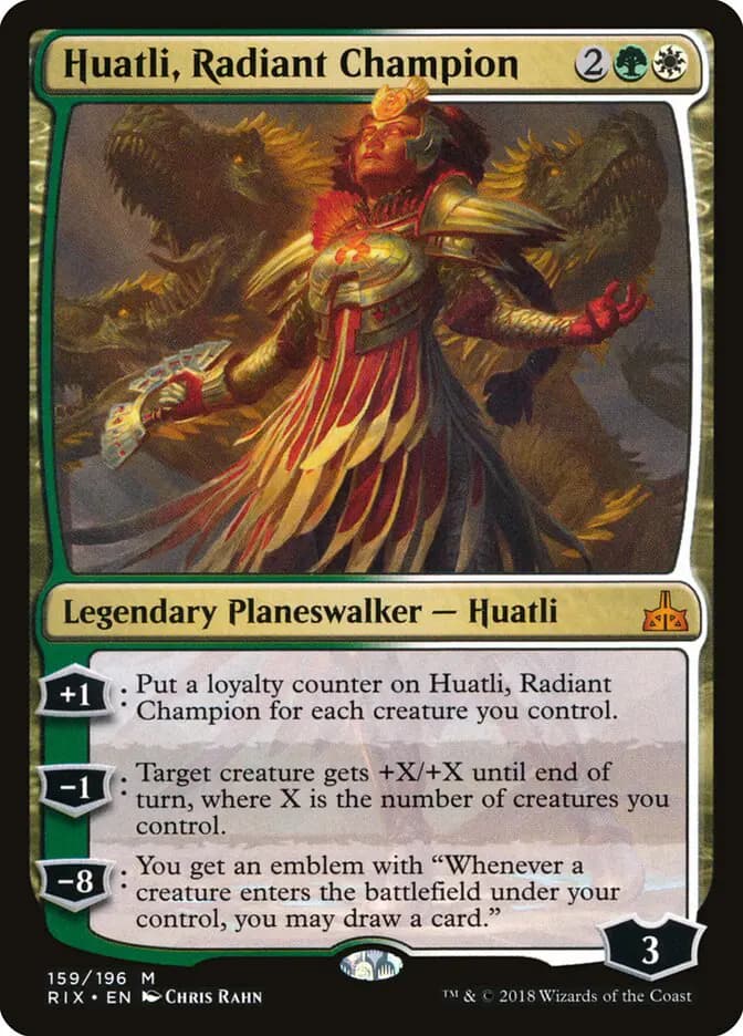Card image of Huatli, Radiant Champion