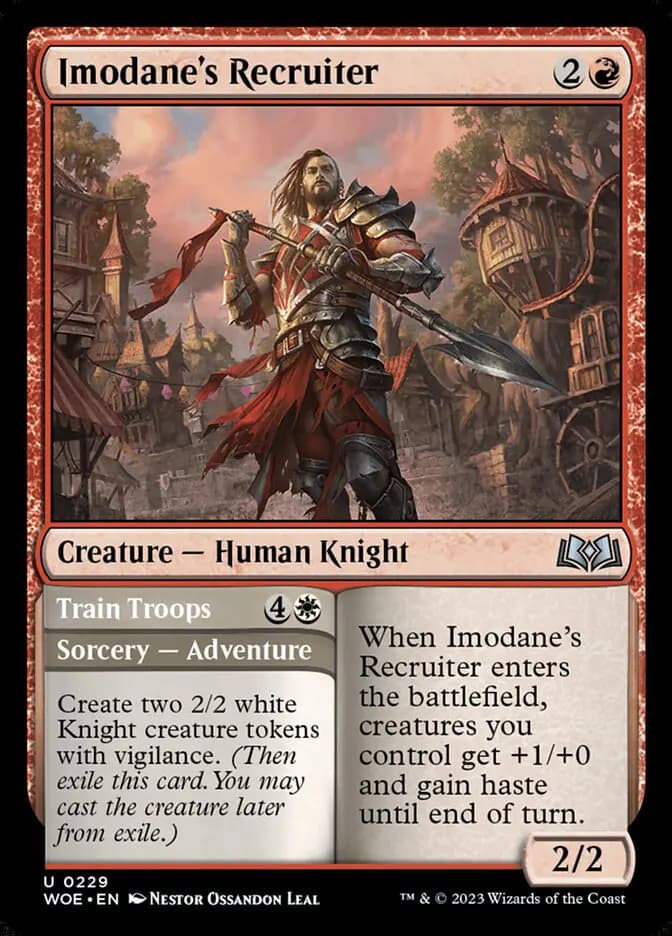 Card image of Imodane's Recruiter / Train Troops