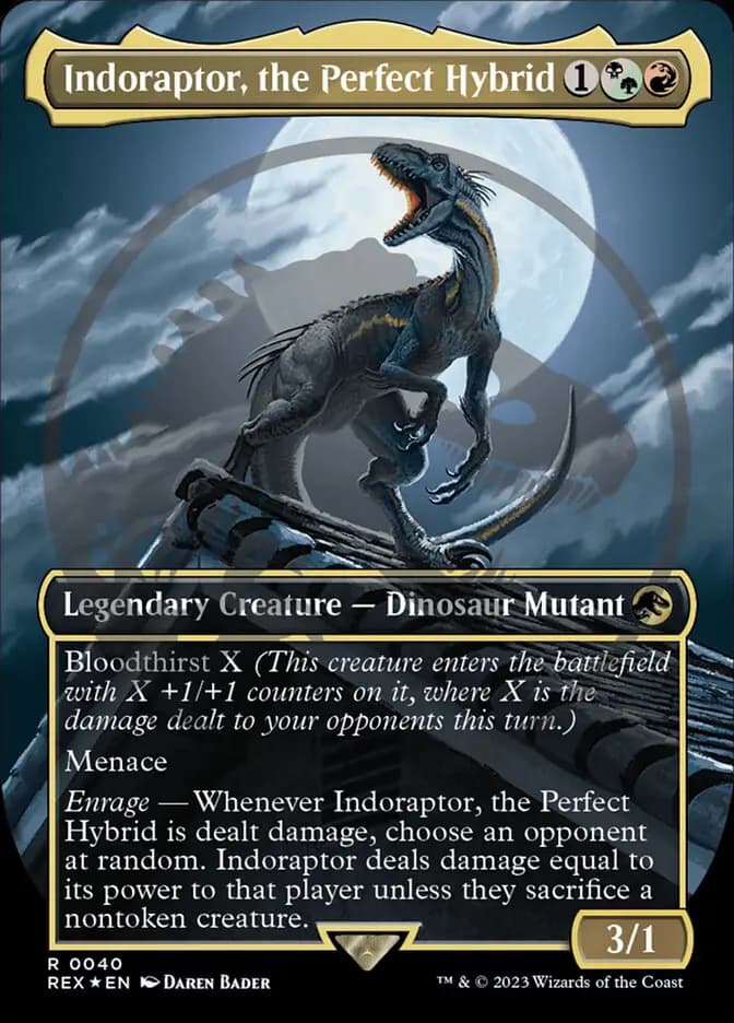 Card image of Indoraptor, the Perfect Hybrid