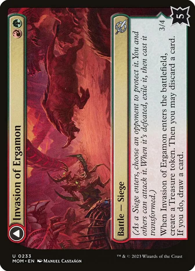 Card image of Invasion of Ergamon / Truga Cliffcharger