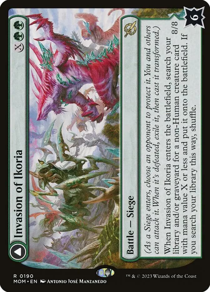 Card image of Invasion of Ikoria / Zilortha, Apex of Ikoria
