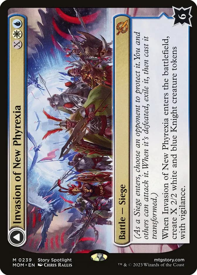 Card image of Invasion of New Phyrexia / Teferi Akosa of Zhalfir