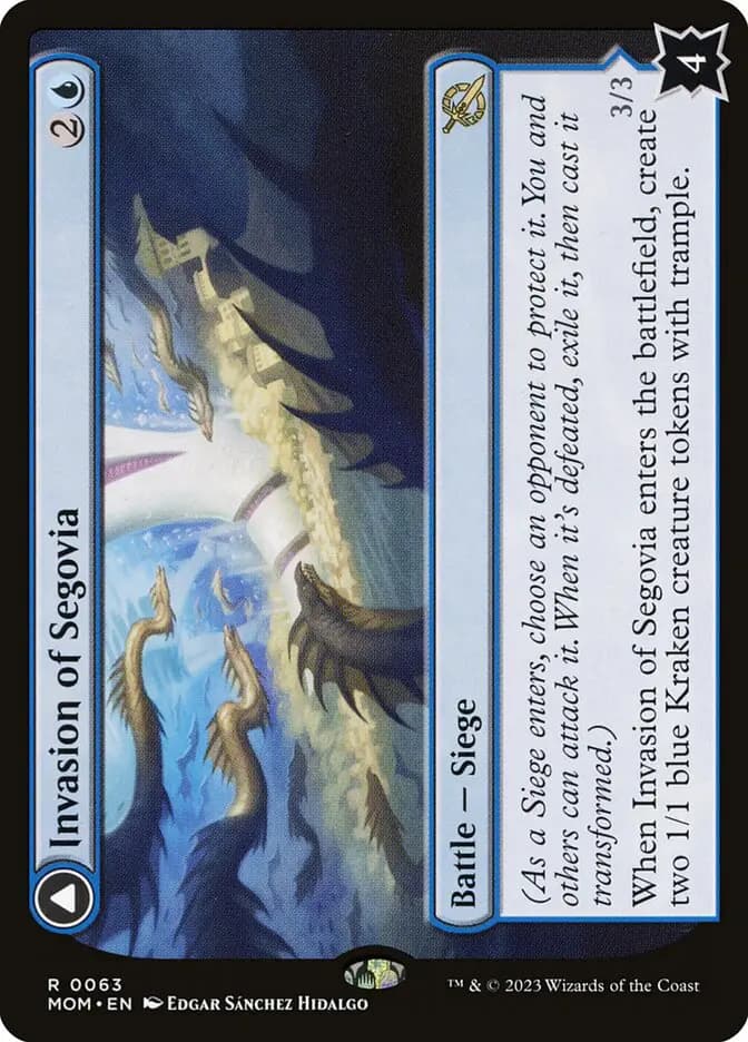Card image of Invasion of Segovia / Caetus, Sea Tyrant of Segovia