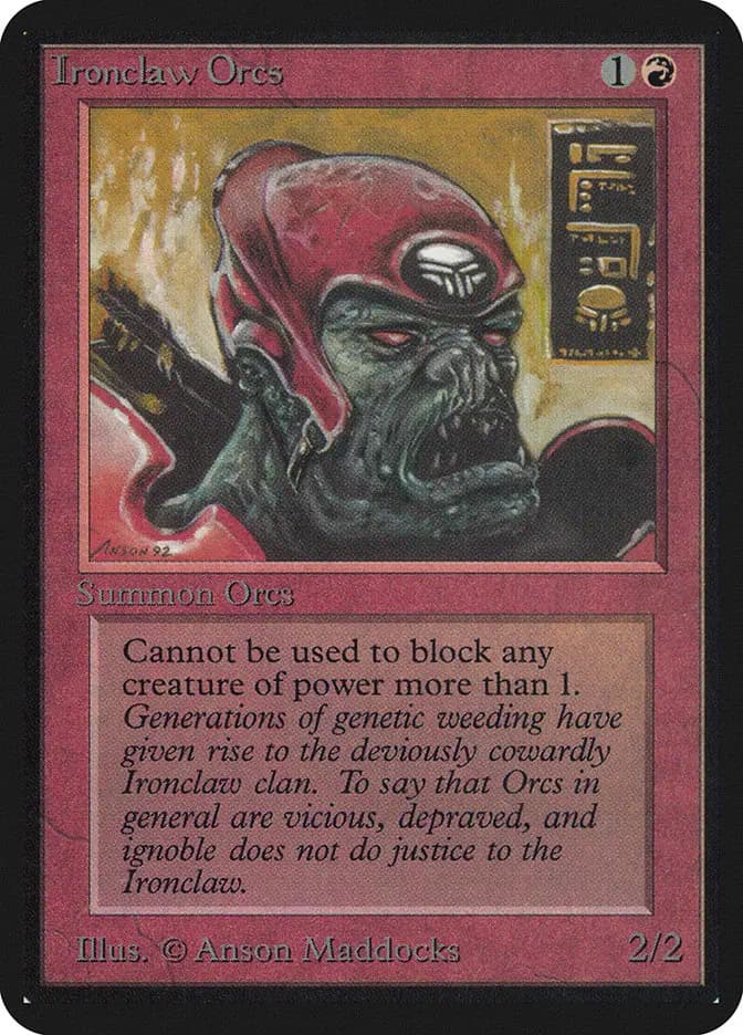 Card image of Ironclaw Orcs