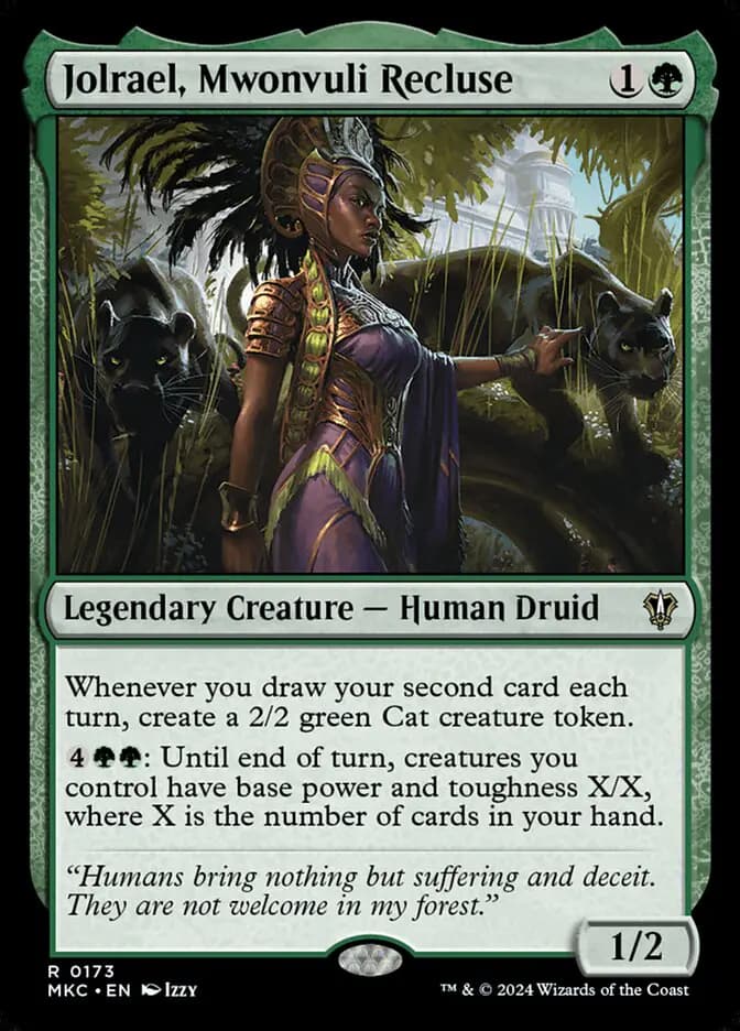 Card image of Jolrael, Mwonvuli Recluse