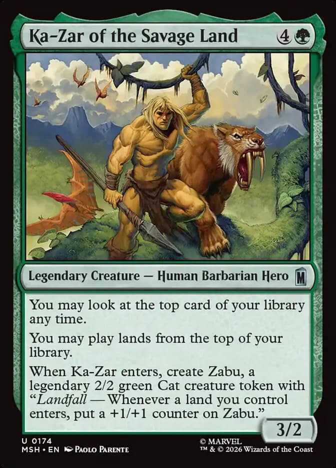 Card image of Ka-Zar of the Savage Land
