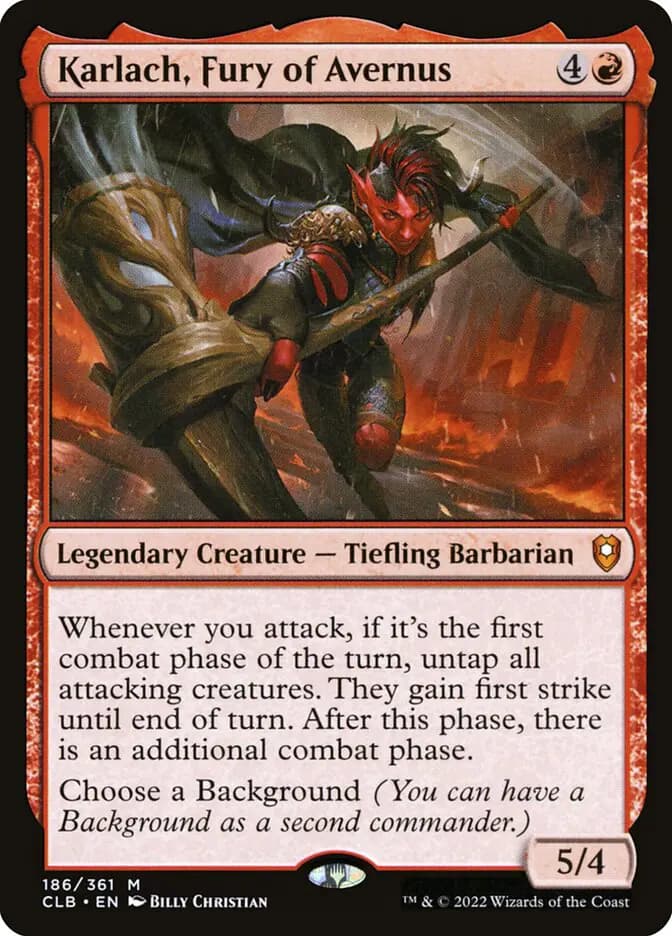 Card image of Karlach, Fury of Avernus
