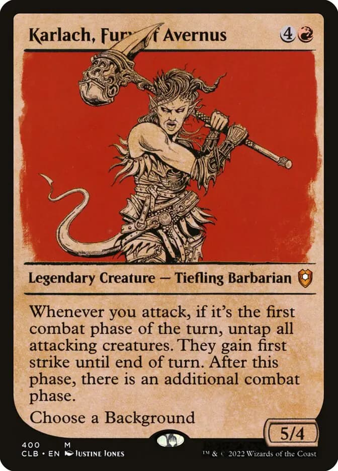 Card image of Karlach, Fury of Avernus