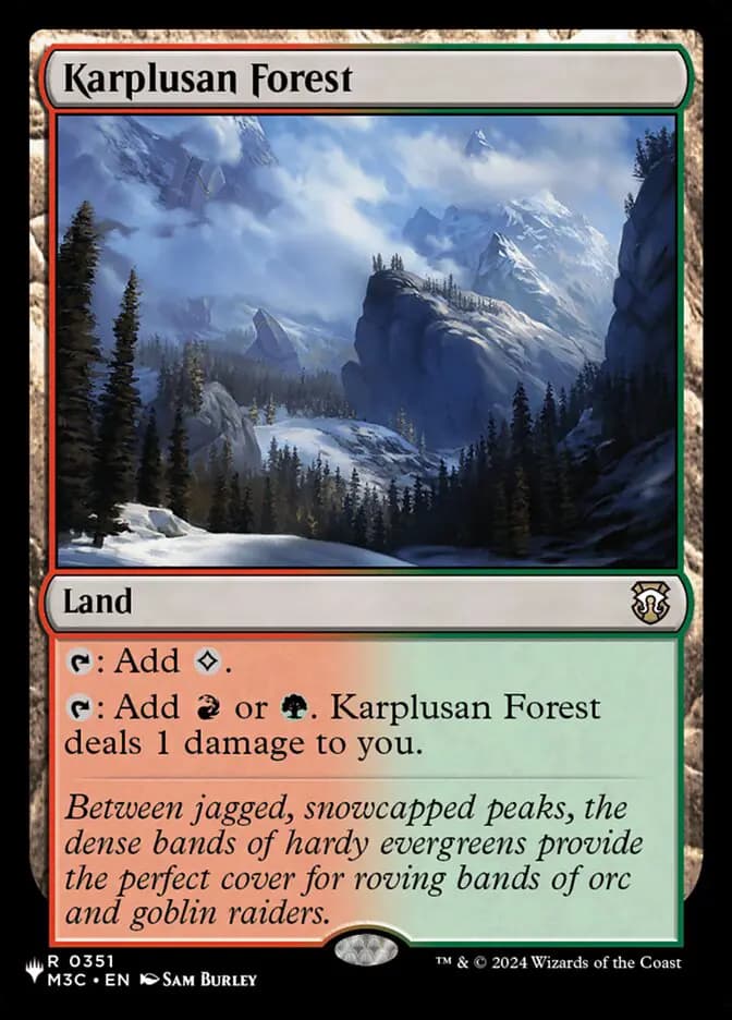 Card image of Karplusan Forest