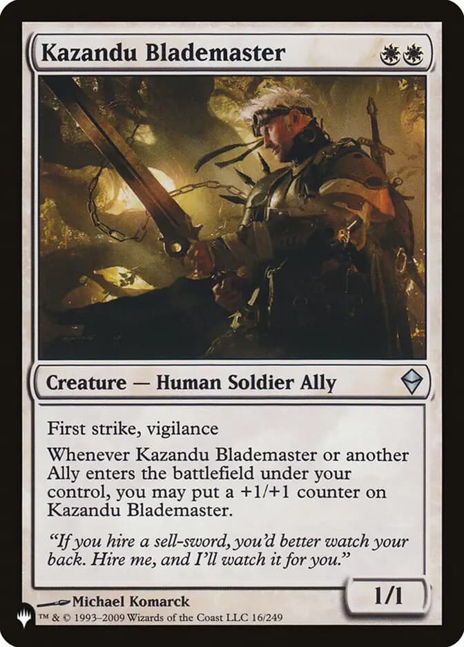 Card image of Kazandu Blademaster