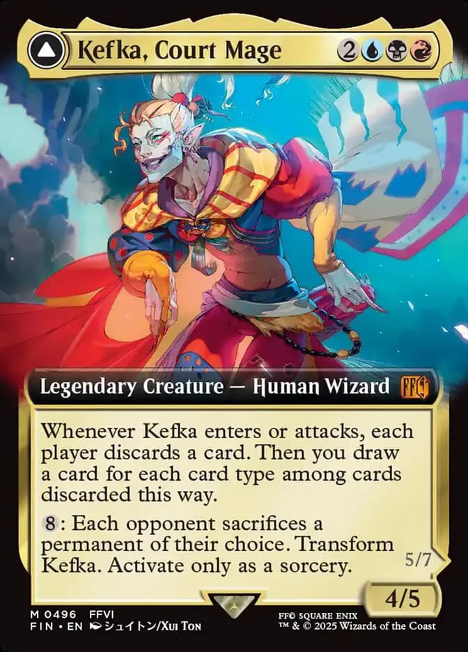 Card image of Kefka, Court Mage / Kefka, Ruler of Ruin