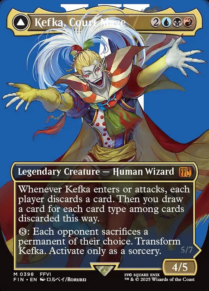 Card image of Kefka, Court Mage / Kefka, Ruler of Ruin