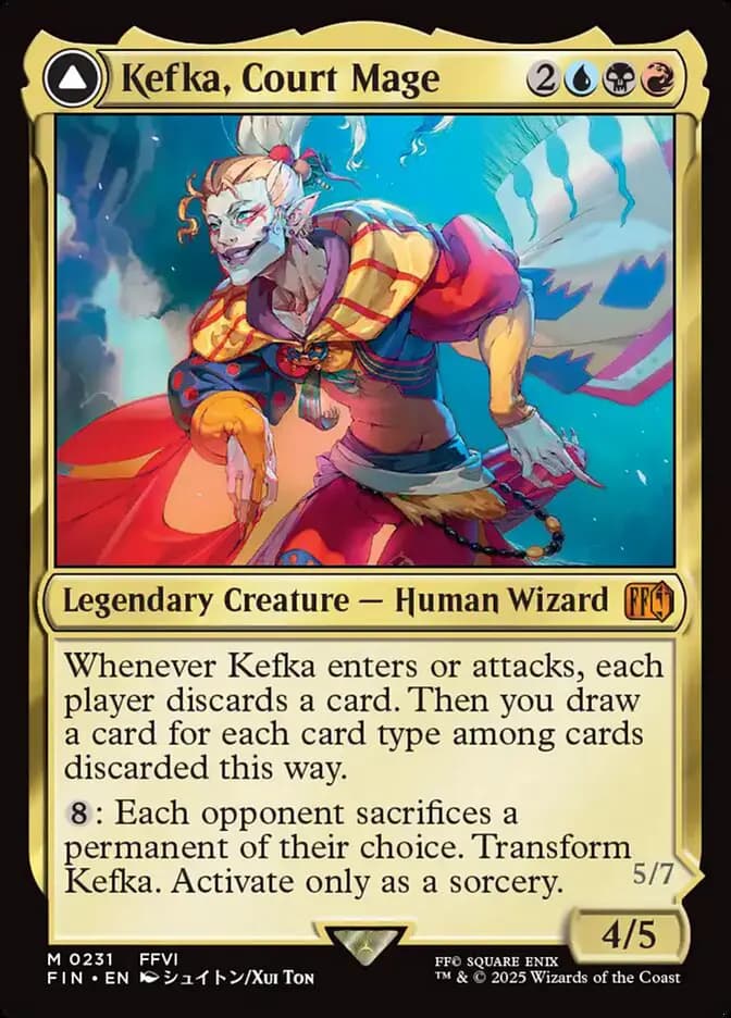 Card image of Kefka, Court Mage / Kefka, Ruler of Ruin